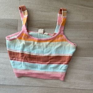 Roxy Multicolor Knit Crop Top